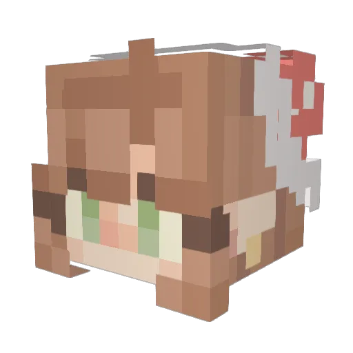 LucidDaydreams Minecraft avatar head, 3D render