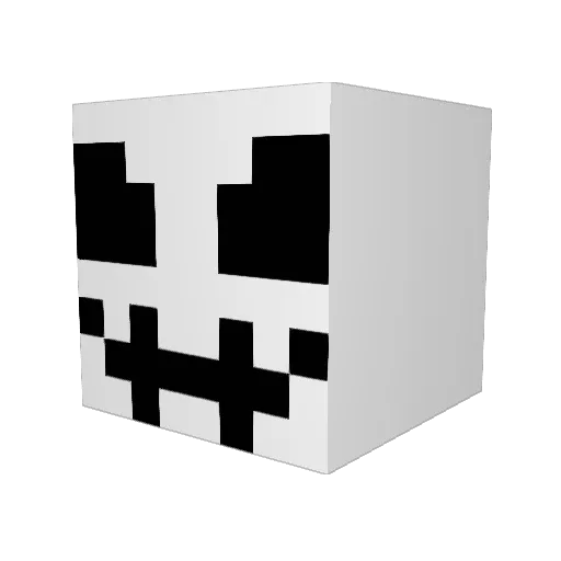 LucidFear Minecraft avatar head, 3D render