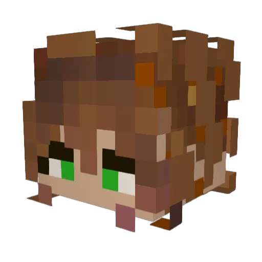 LucidLou013 Minecraft avatar head, 3D render