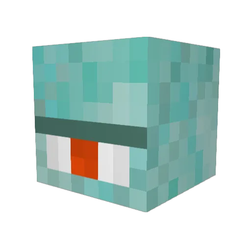 LucidLuke6101 Minecraft avatar head, 3D render