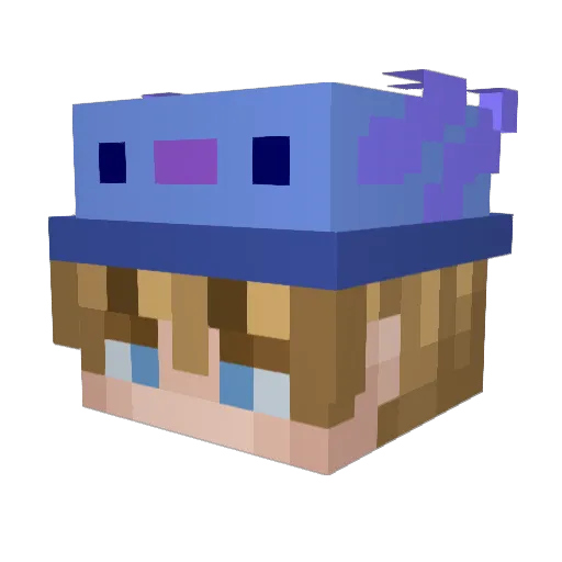 LucidNeptune Minecraft avatar head, 3D render
