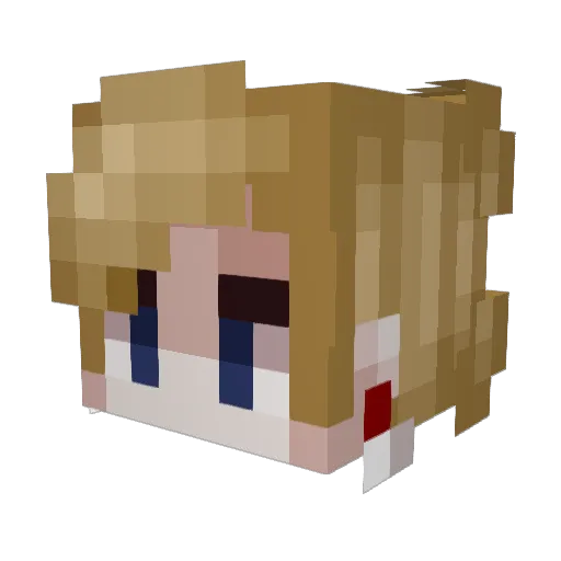 Lucid_Memes Minecraft avatar head, 3D render