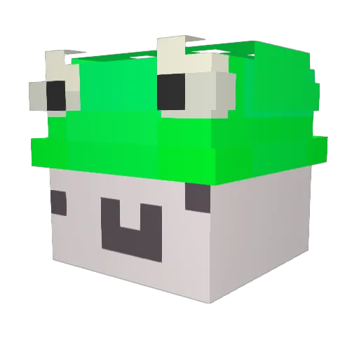 Lucid_N Minecraft avatar head, 3D render