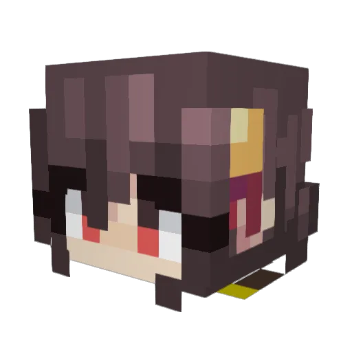 Lucidaspnome Minecraft avatar head, 3D render