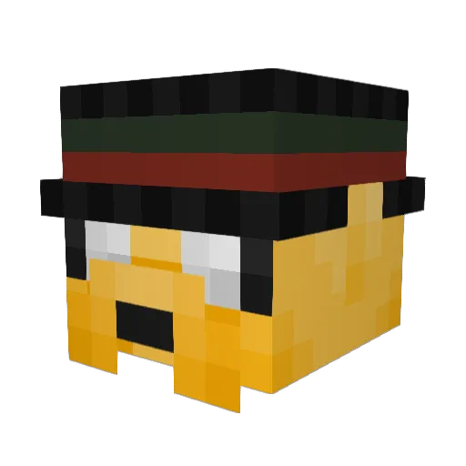 Lucidzeny Minecraft avatar head, 3D render