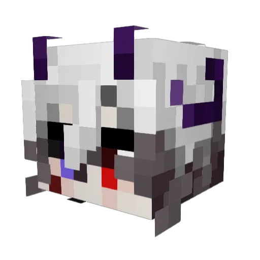 LucielVT Minecraft avatar head, 3D render