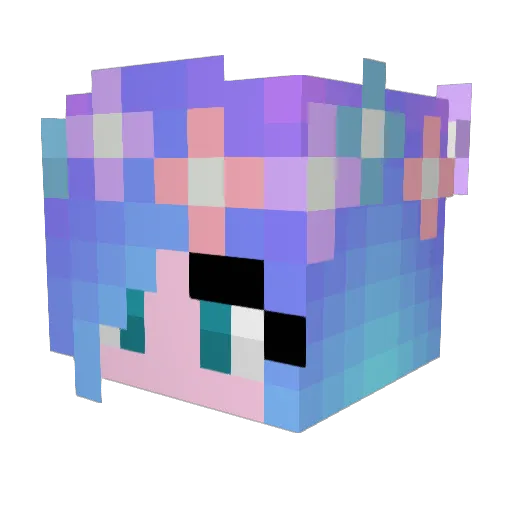 Lucienne1221 Minecraft avatar head, 3D render