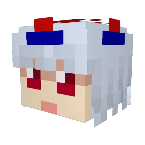 Lucifer45 Minecraft avatar head, 3D render