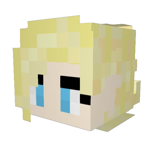 Lucifer94123 Minecraft avatar head, 3D render