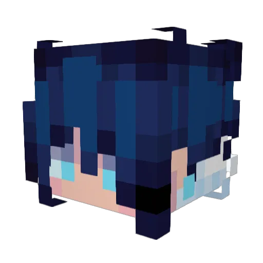LuciferBast Minecraft avatar head, 3D render