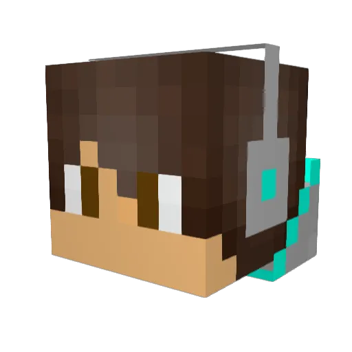 LuciferMS_66 Minecraft avatar head, 3D render