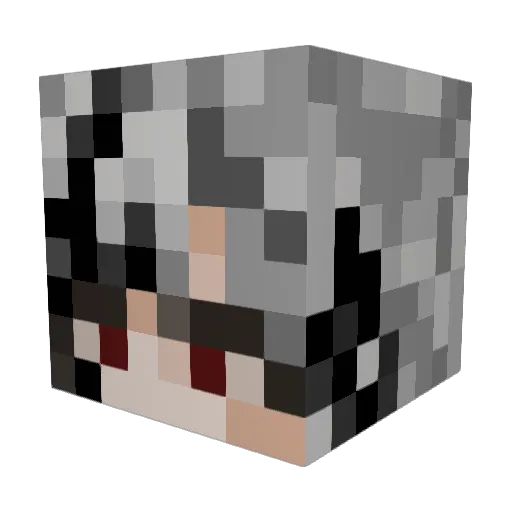 LuciferMontag Minecraft avatar head, 3D render