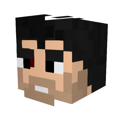 LuciferOG Minecraft avatar head, 3D render