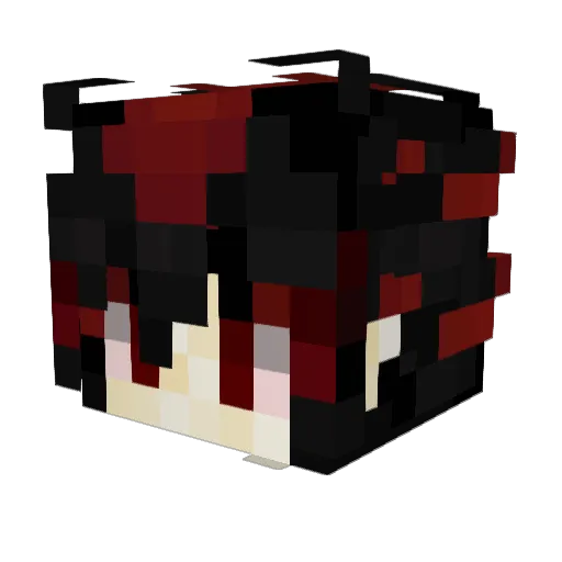 LuciferSixx Minecraft avatar head, 3D render