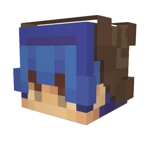 LuciferSloth721 Minecraft avatar head, 3D render