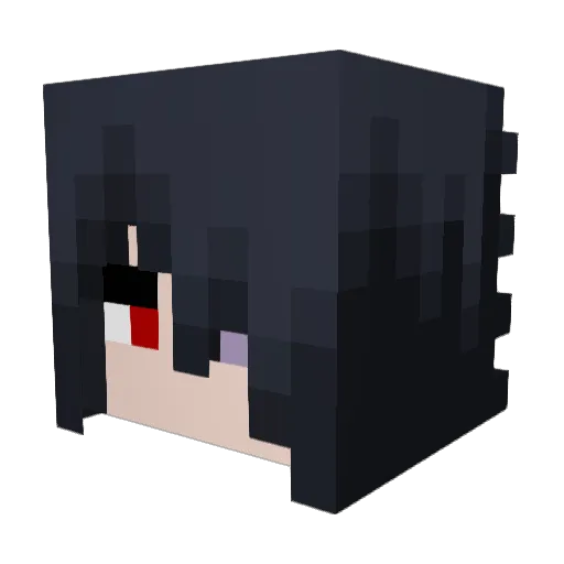 LuciferXGN Minecraft avatar head, 3D render