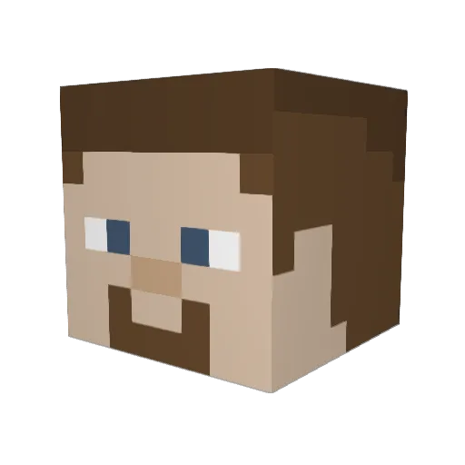 LuciferXNero Minecraft avatar head, 3D render