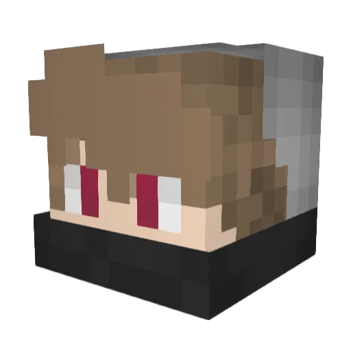 LuciferXz Minecraft avatar head, 3D render