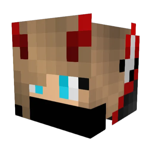 Lucifer_202 Minecraft avatar head, 3D render