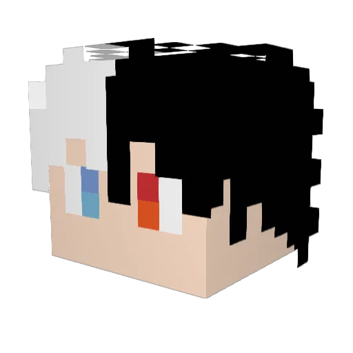 Lucifer_37 Minecraft avatar head, 3D render