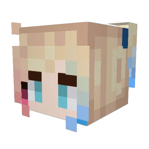Luciferangelxo Minecraft avatar head, 3D render