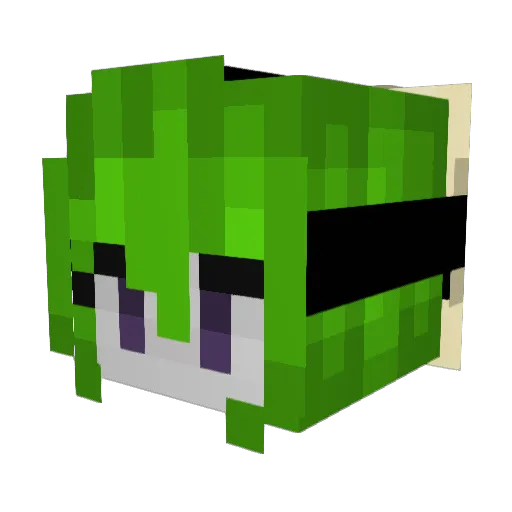 Luciferiia Minecraft avatar head, 3D render