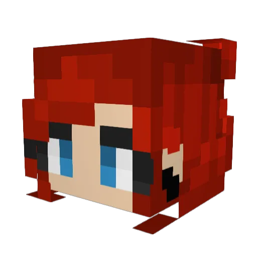 LuciferisGaming Minecraft avatar head, 3D render