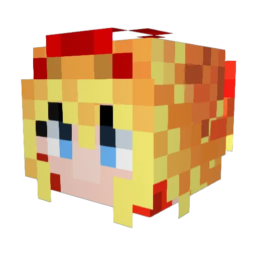 Luciferstars Minecraft avatar head, 3D render