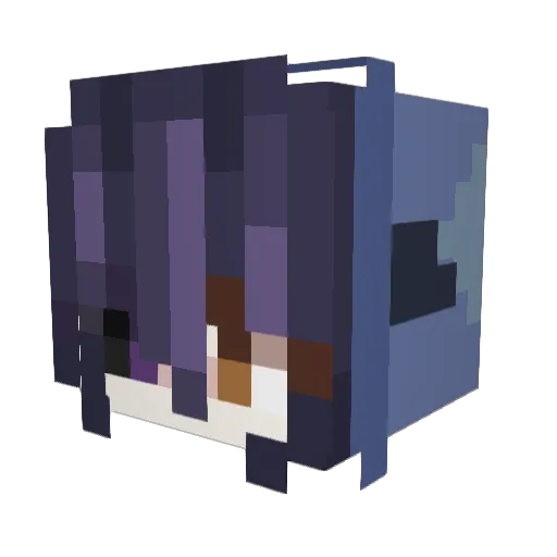 Luciffin Minecraft avatar head, 3D render