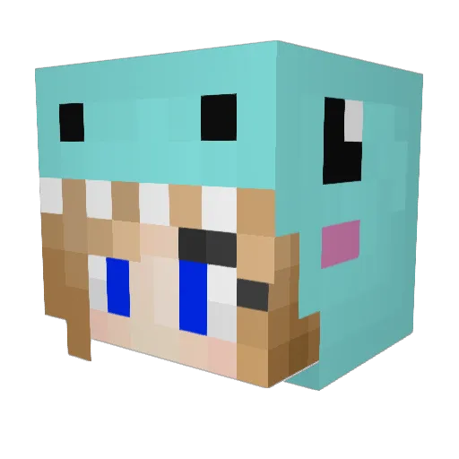 Luciffxrs Minecraft avatar head, 3D render