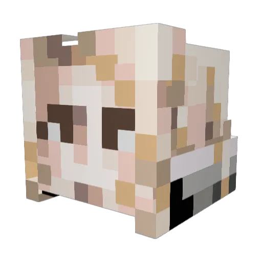 Lucifiel Minecraft avatar head, 3D render