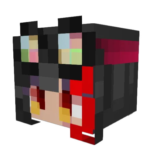 Lucifiery Minecraft avatar head, 3D render