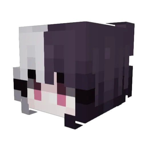 Lucifl Minecraft avatar head, 3D render