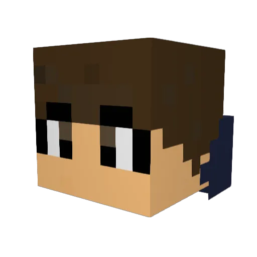 Lucii10 Minecraft avatar head, 3D render