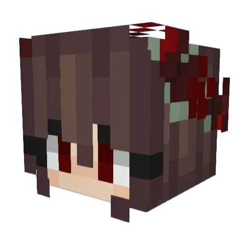 LucilaUwU Minecraft avatar head, 3D render