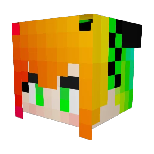 Lucilu_2006 Minecraft avatar head, 3D render