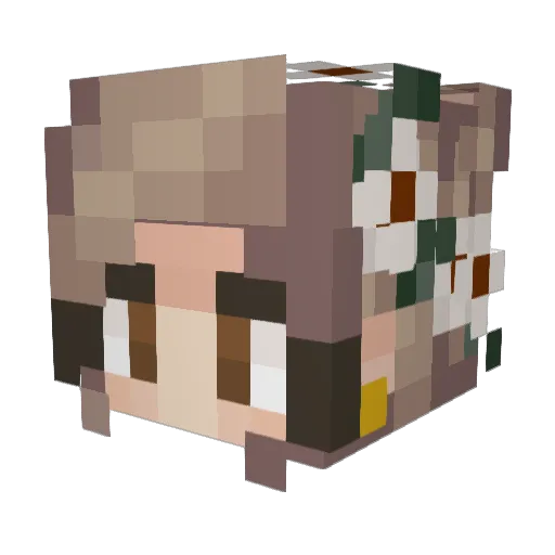 Lucilu___ Minecraft avatar head, 3D render