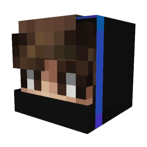 Luciman03 Minecraft avatar head, 3D render