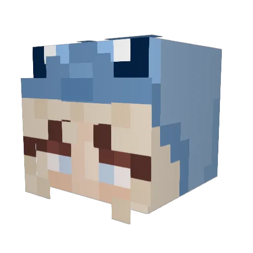 LucinaLocke123 Minecraft avatar head, 3D render