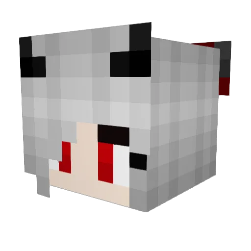 Lucinka114 Minecraft avatar head, 3D render