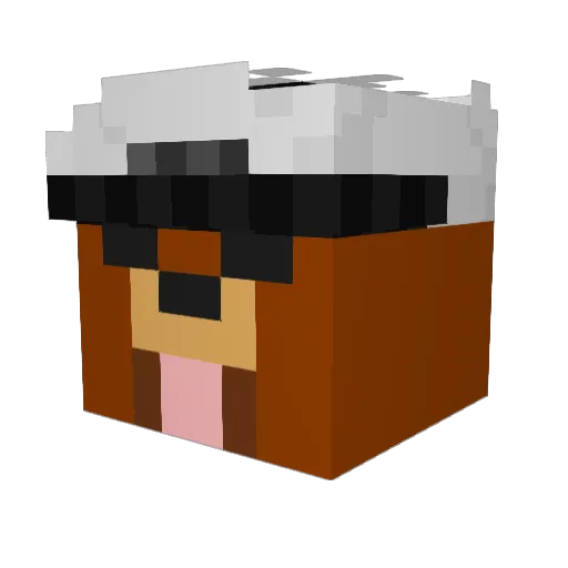 LuciousGrandma Minecraft avatar head, 3D render