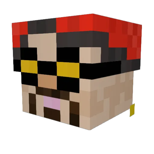 Lucip3104 Minecraft avatar head, 3D render