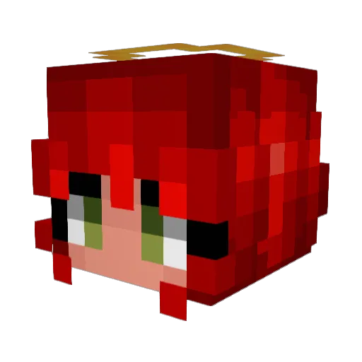 Lucithana1 Minecraft avatar head, 3D render