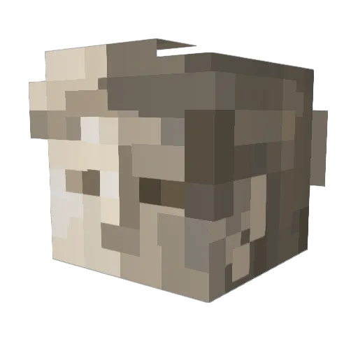 LuciumN Minecraft avatar head, 3D render