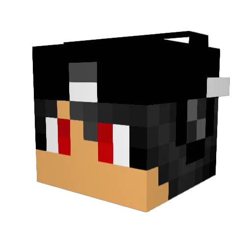 Lucius_Lupus Minecraft avatar head, 3D render
