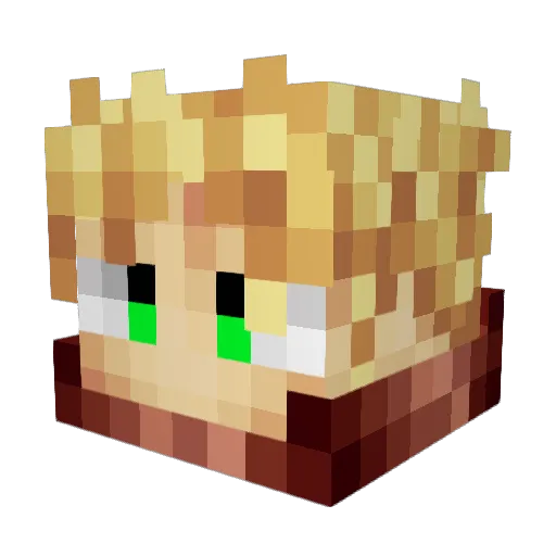 Luciusdeus007 Minecraft avatar head, 3D render