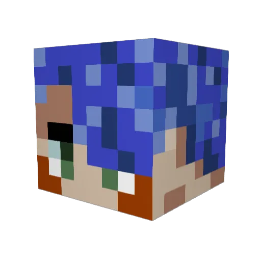 Luciven Minecraft avatar head, 3D render