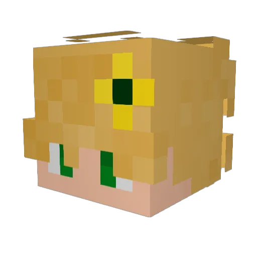 Lucizzx Minecraft avatar head, 3D render