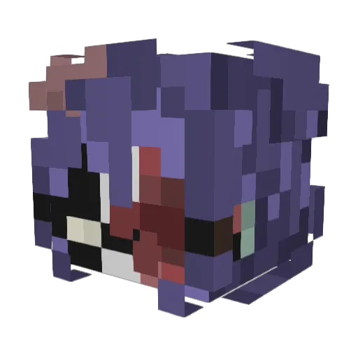 Lucja_roza Minecraft avatar head, 3D render