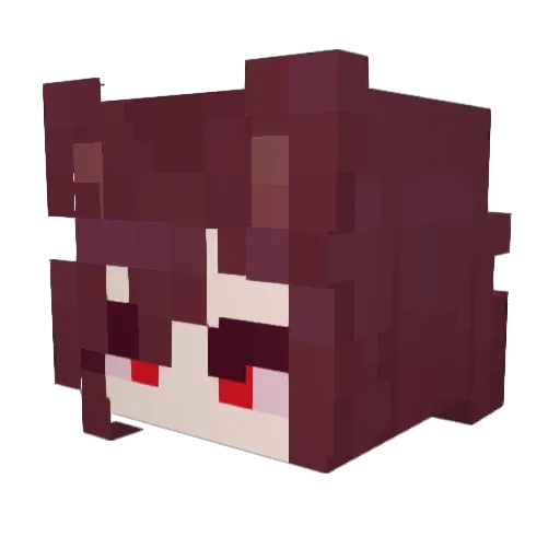 Luck6666 Minecraft avatar head, 3D render
